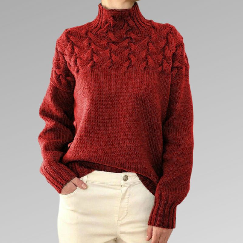 Variant image for Dam Turtleneck Tröja Mjuk Akrylblandning Varm och Bekväm-26