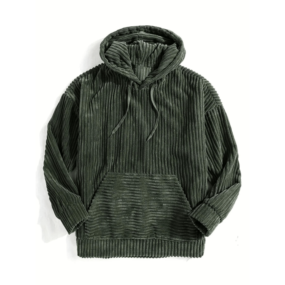 Variant image for Hoodie Herr Loose Fit Cord Material Mjuk och Bekväm-37
