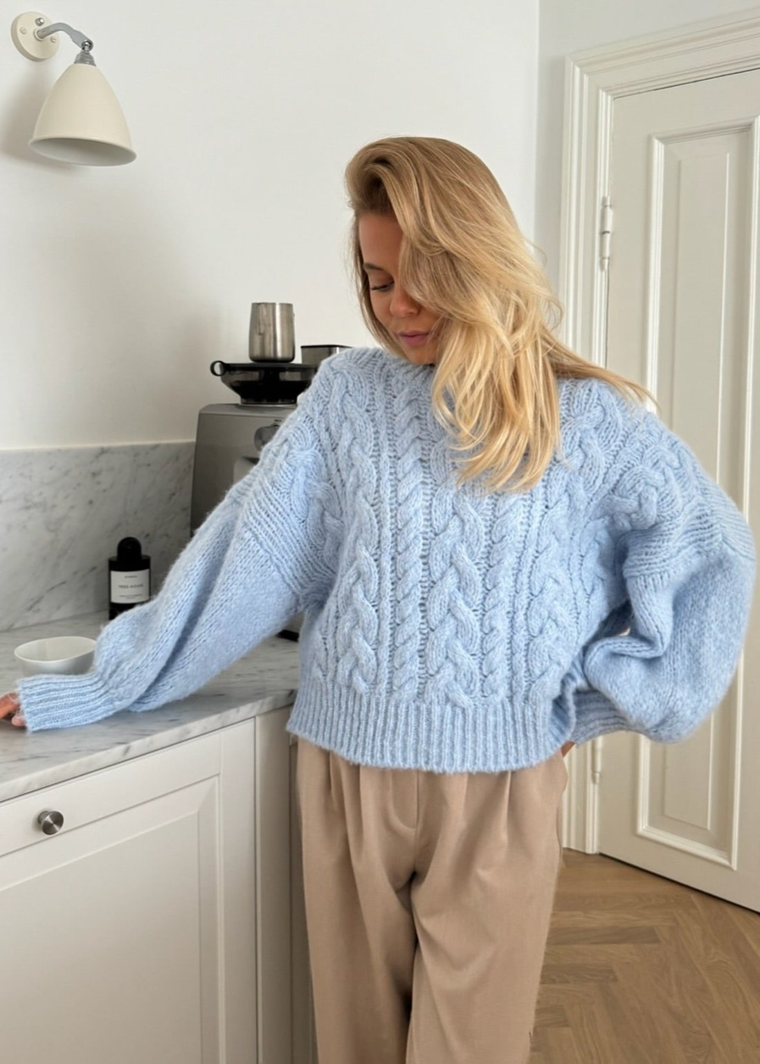 Variant image for Dam Stickad Tröja Monokrom Tjock Polyester-1