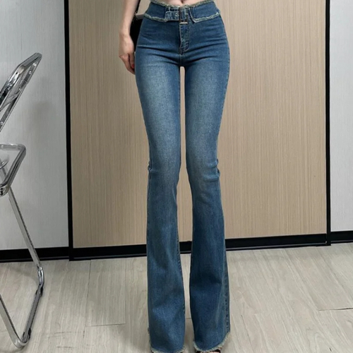 Dam Byxor Hög Midja 100% Bomull Casual Stil-1