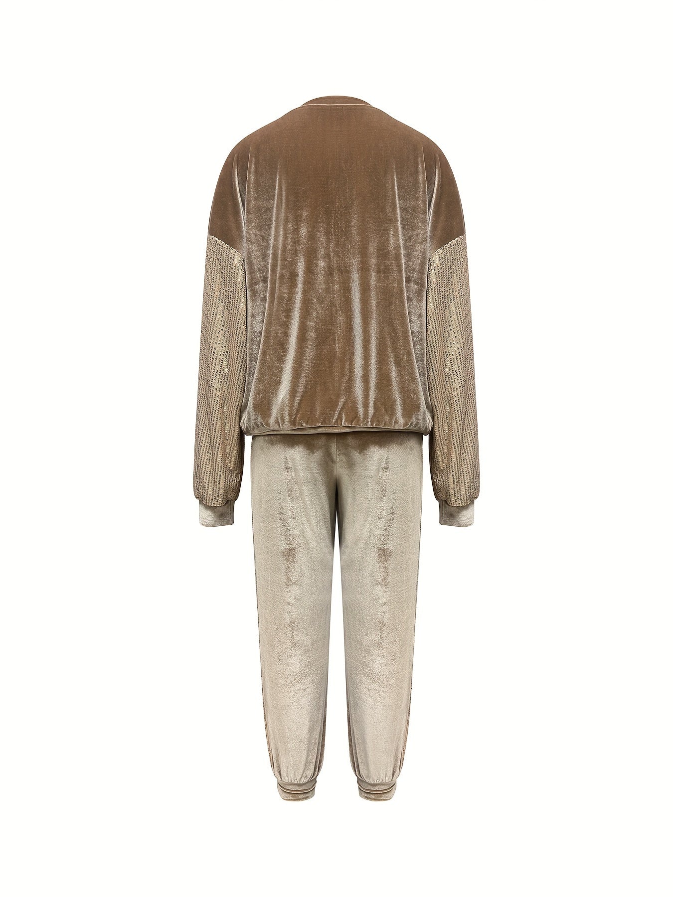 Dam Tröja och Byxor Set Hjärtmotiv Paljetter Mjuk Polyesterblandning 5