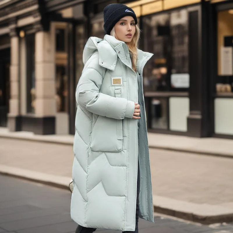 Vinterjacka Dam Elegant Design Högkvalitativ Lång För Kalla Dagar 3