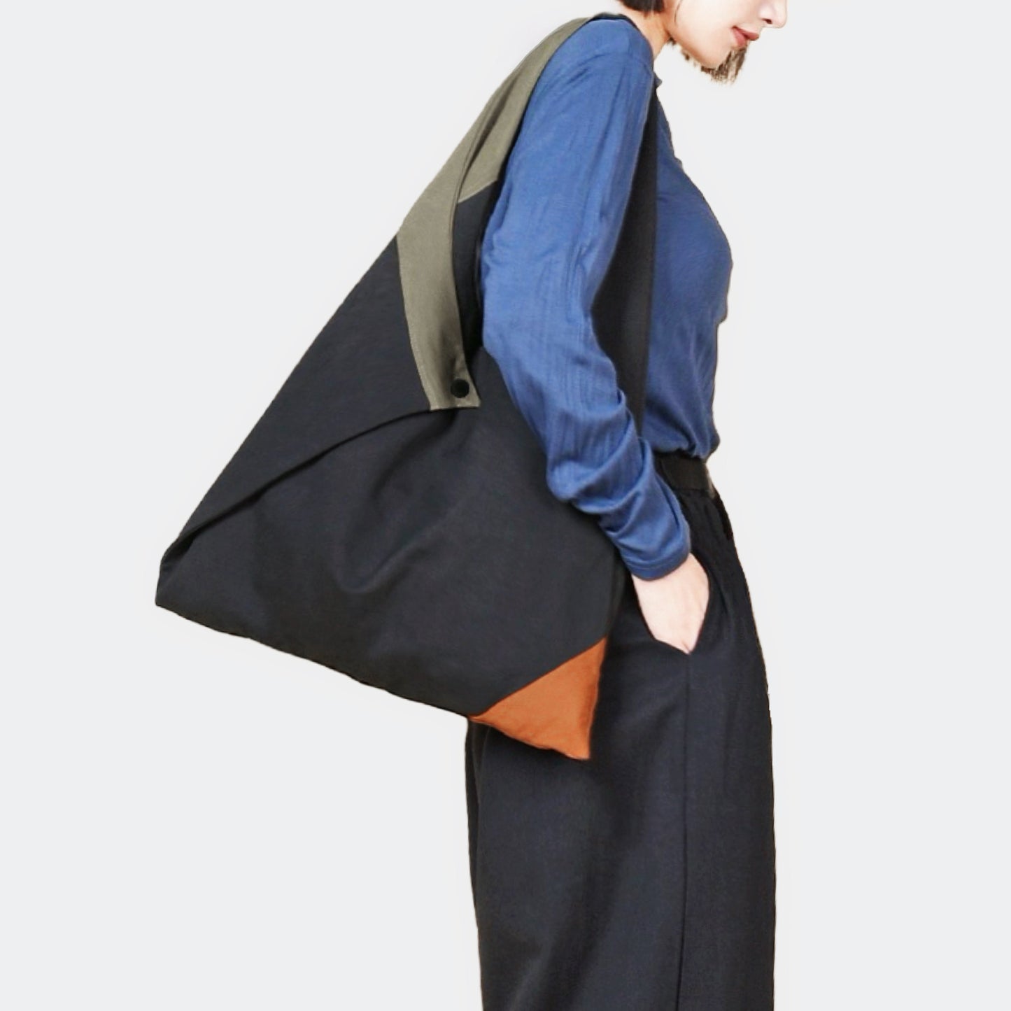 Dam Triangelpås Väska Nylon Lätt och Praktisk 5