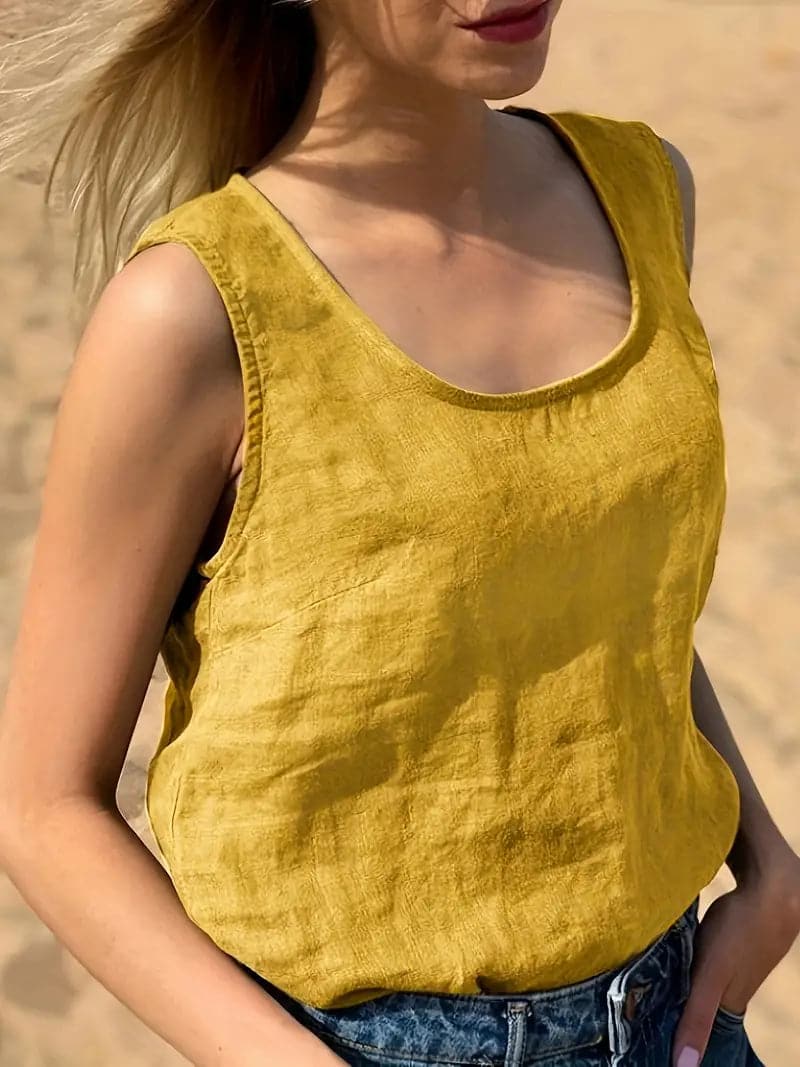 Variant image for Dam Sommartopp Lätt Bomull Luftig Design-19