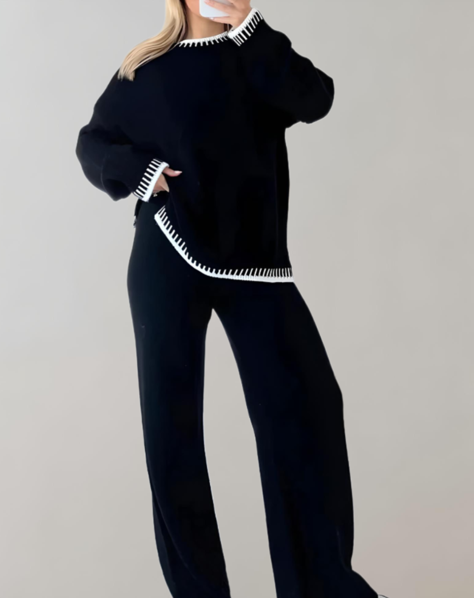Tvådelat Set Dam Elegant Hållbar Polyester Elastan 7