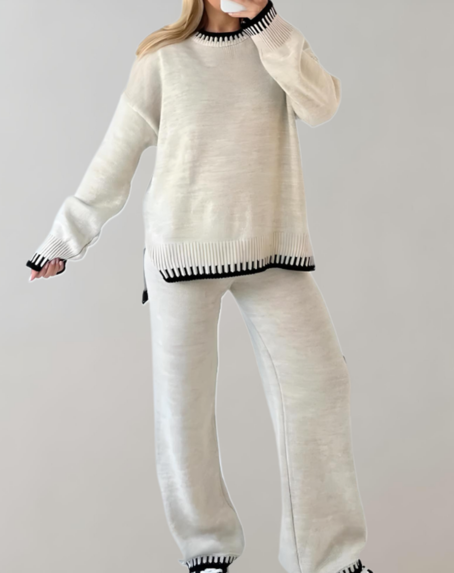 Tvådelat Set Dam Elegant Hållbar Polyester Elastan 6