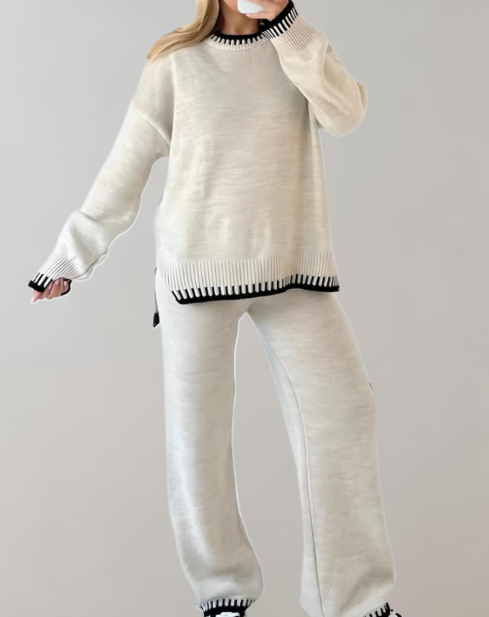 Tvådelat Set Dam Elegant Hållbar Polyester Elastan 6