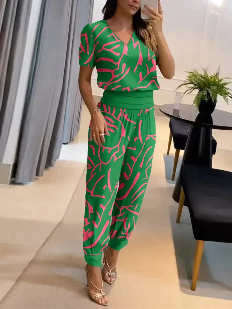 Damkläder Blus och Byxor Modern Design i Bomull och Elastan 12