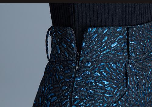Kjol Dam Empire Stil Polyester Knälång 4