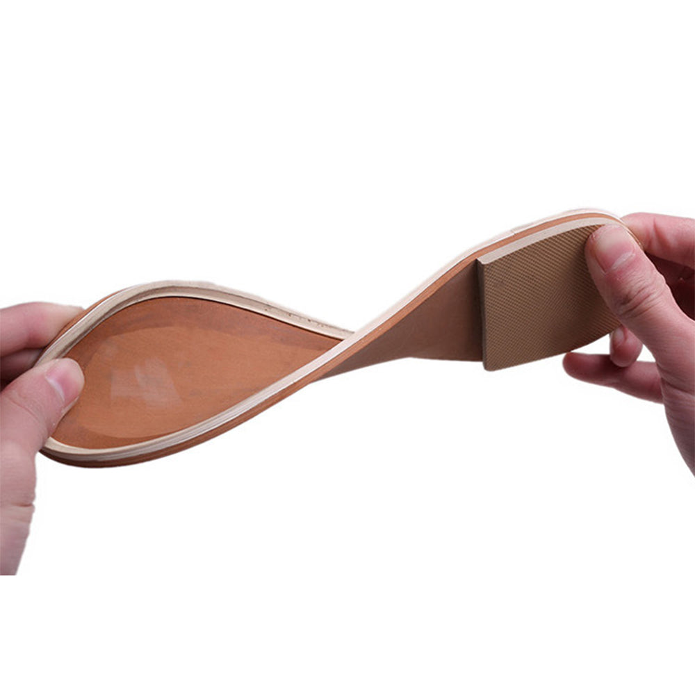 Dam Sandaler Platta PU-Läder med Pärldetaljer-4