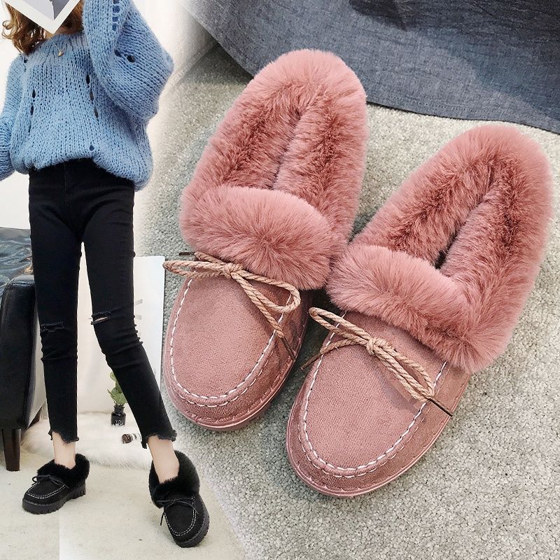 Herrskor Slip-On i Kort Plysch och Bomull för Avslappnad Stil-2