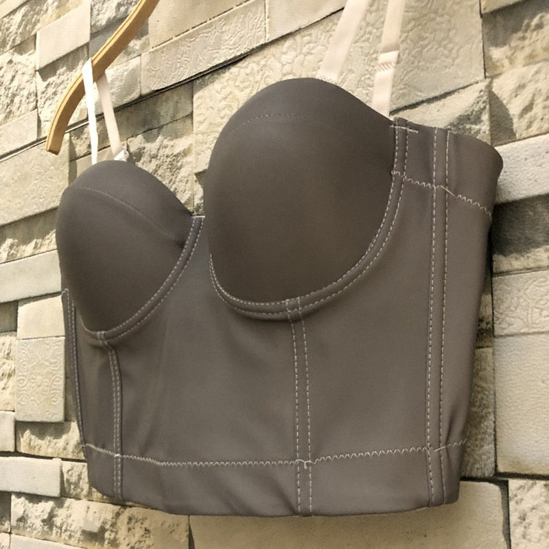 Dam Crop Top Skördesnitt Bomull Polyester-2