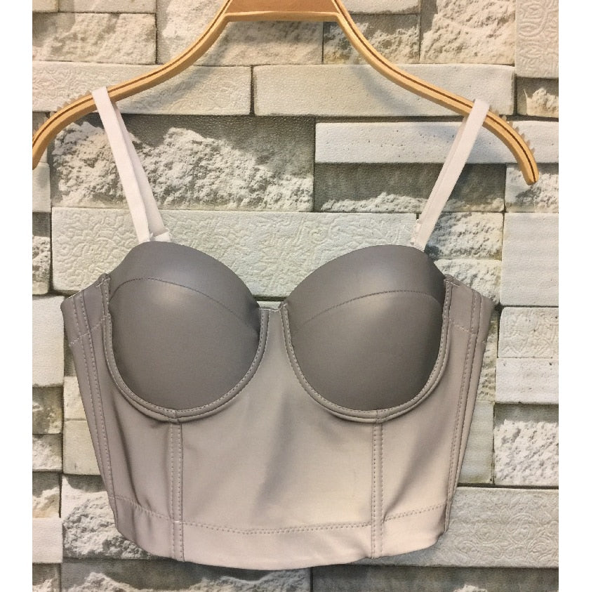 Dam Crop Top Skördesnitt Bomull Polyester-3