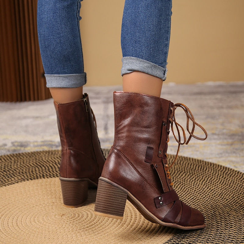 Dam Ankelstövlar Spetsig Fotform Eco Leather-6