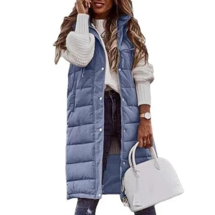 Lång Väst Dam i Bomull och Polyester – Avslappnad Stickad Design för Höst och Vinter 12