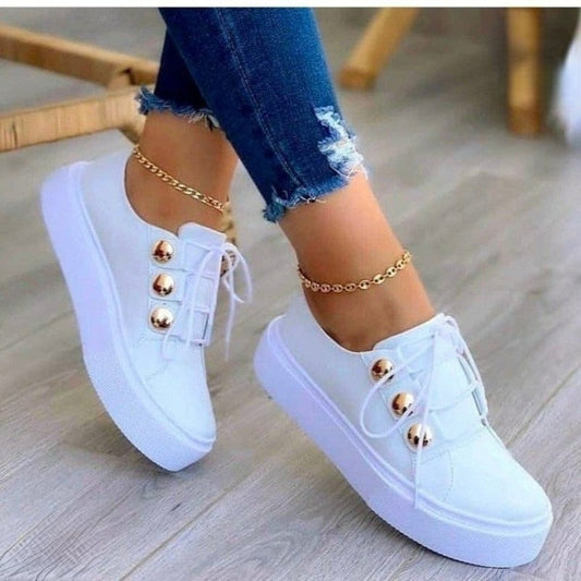 Dam Sneakers Trendig Eco Leather Komfortabel och Modern-1