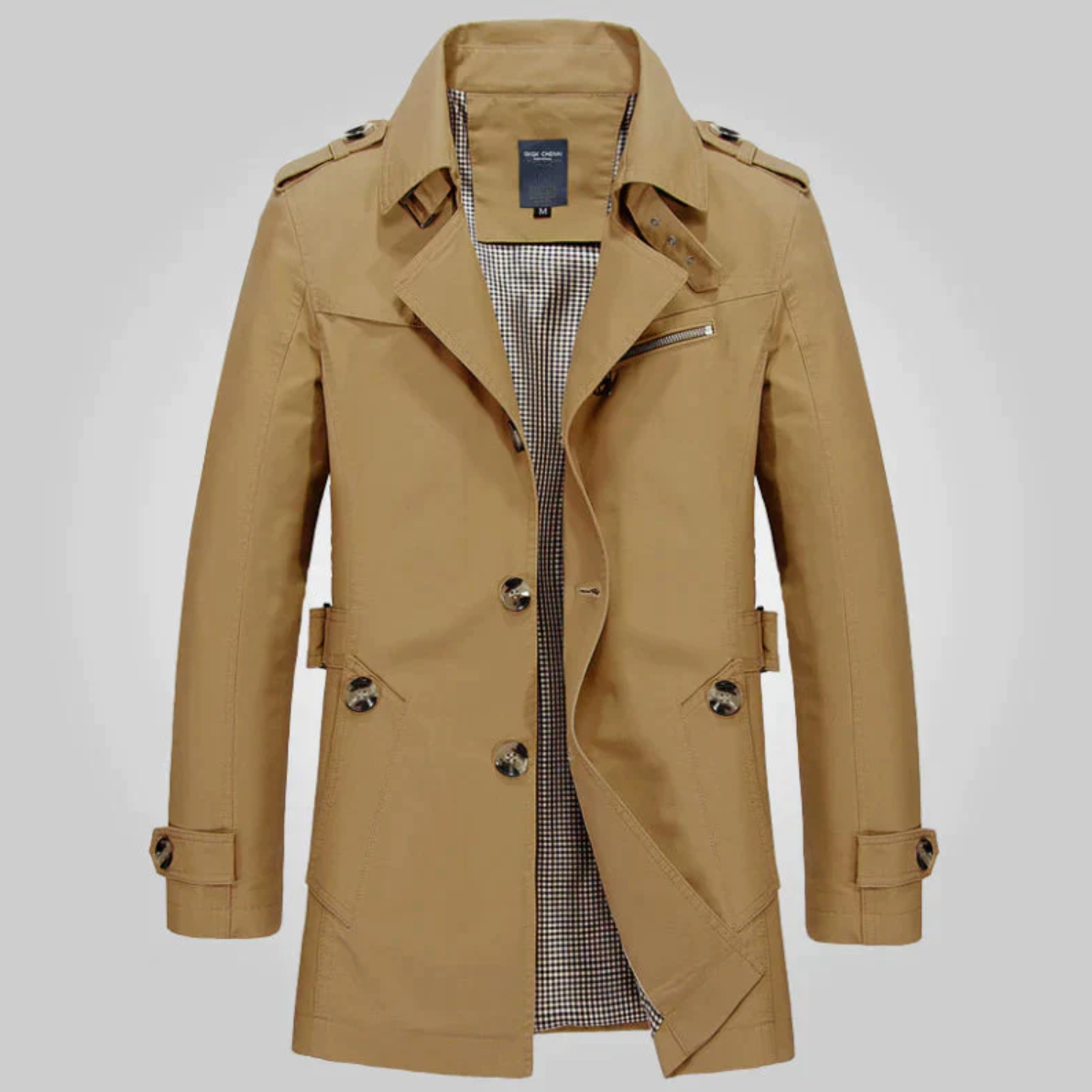 Herr Trenchrock Klassisk Design Vattenavvisande Material-5