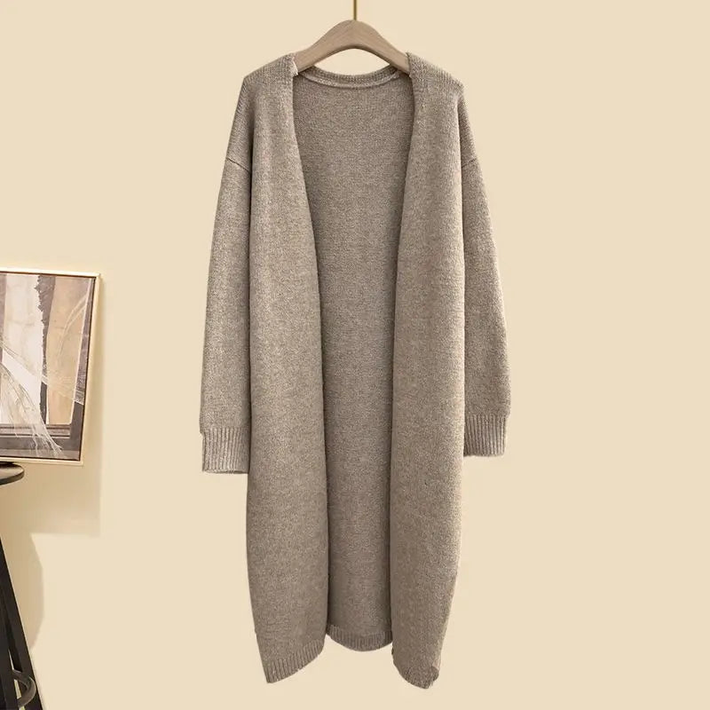Kvinnors 3-delad Turtleneck Uppsättning Modern Stil Mjuk Blandning-4
