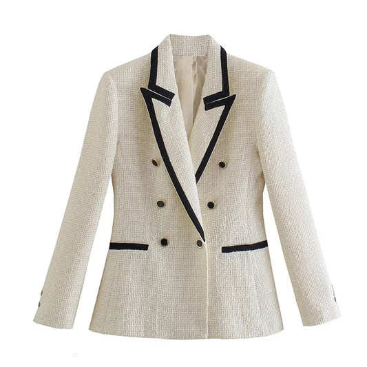 Kvinnors Blazer Syntetfiber Polyester Dubbel-Radig StÀngning-1