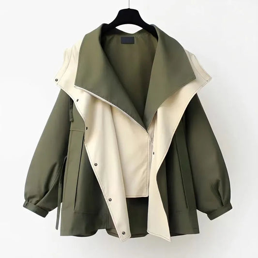 Kappa för Kvinnor, Asymmetrisk Design, Vattenavvisande och Bekväm Passform, Syntetiskt Material, Storlekar XS-XL 1