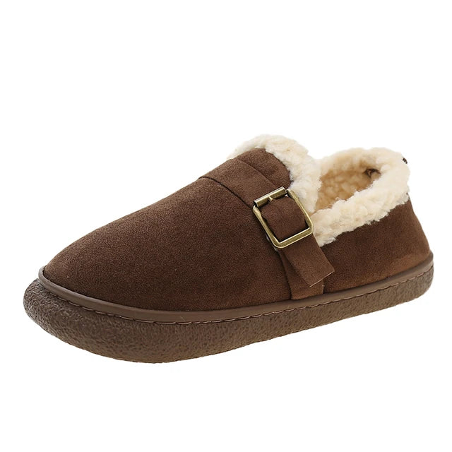 Vinterstövlar Dam Korta Läder med Gummisula och Anti-Slip-1