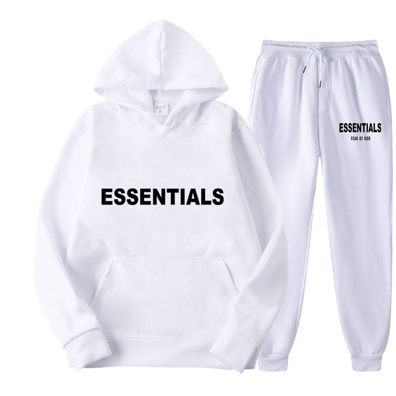 Damer Hoodie och Joggingbyxor Avslappnad Bomullsmix-5