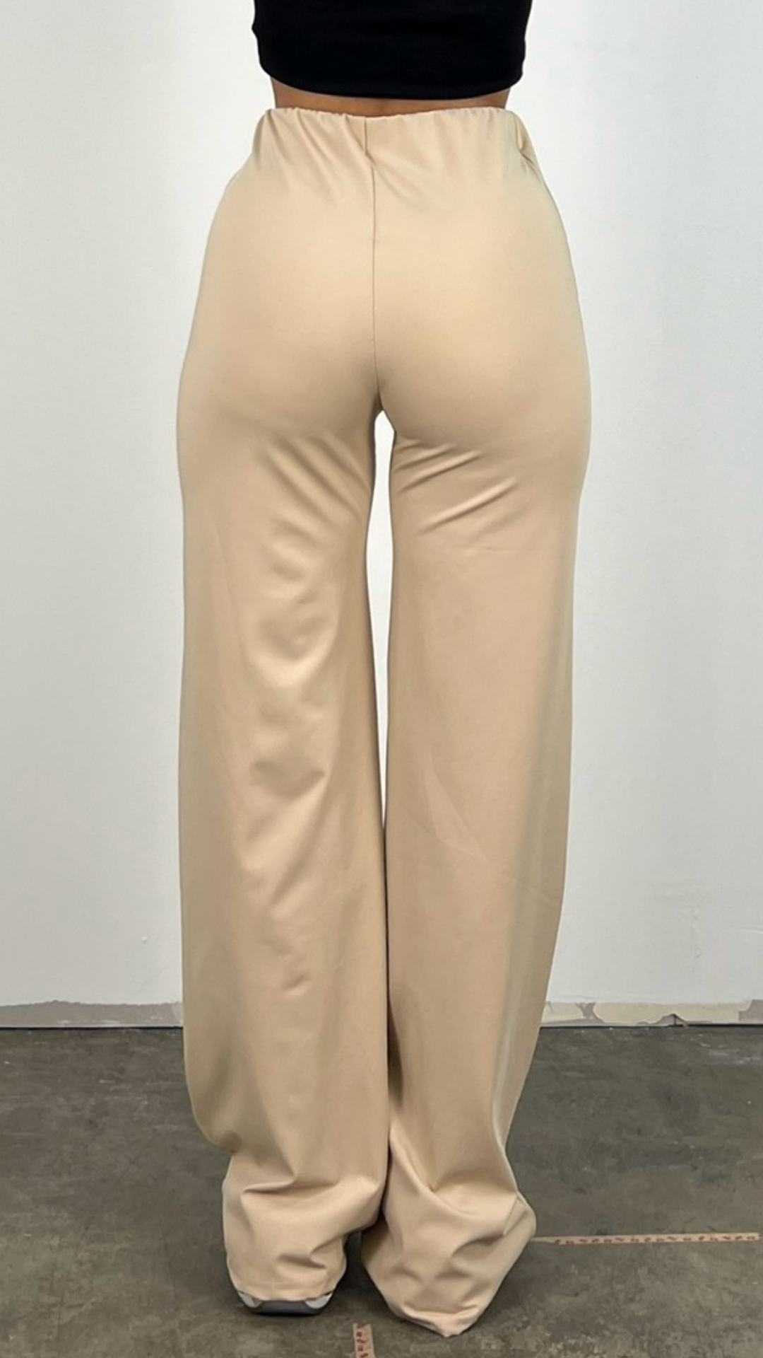Dam Byxor Med Resår I Midjan Raka Polyester Elastan-5