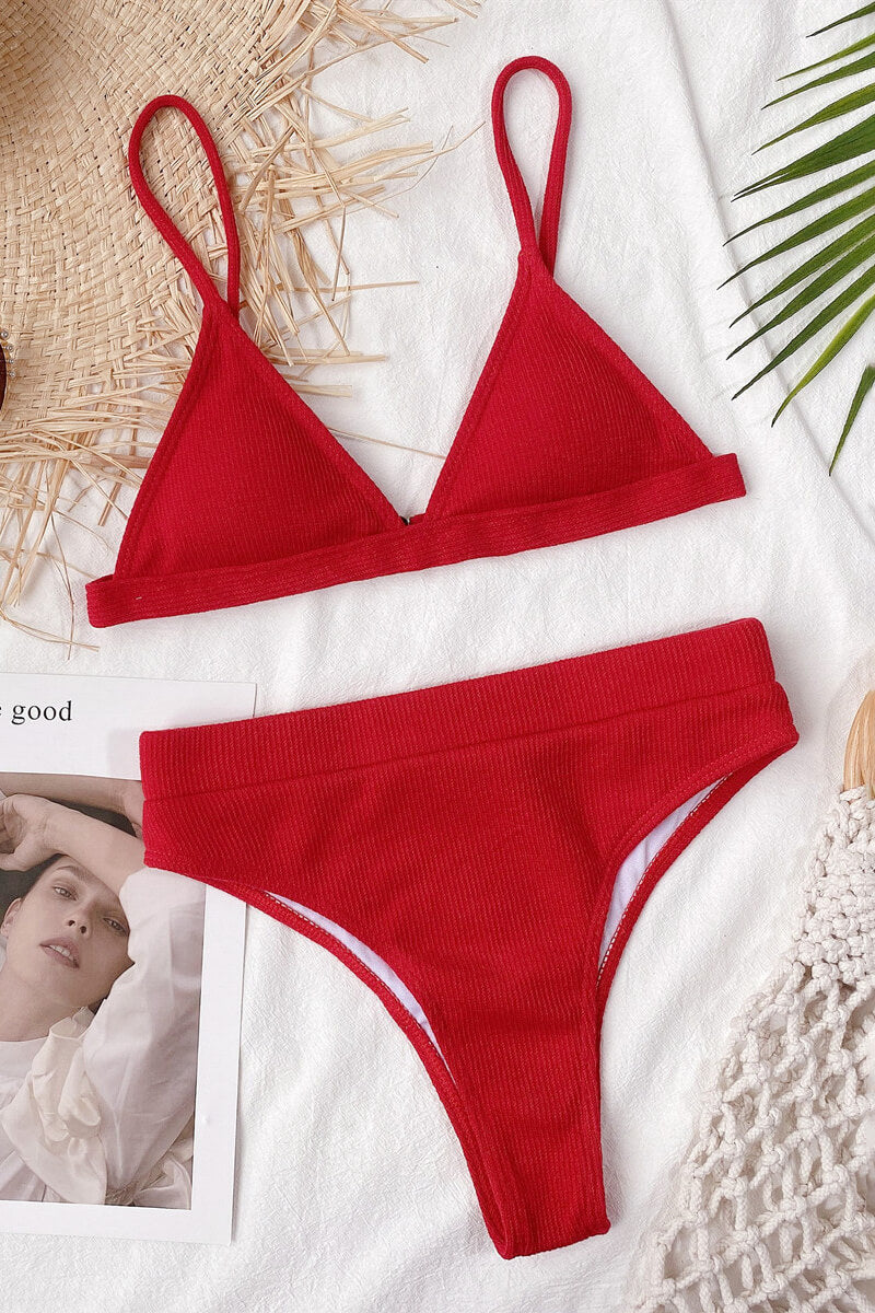 Bikini Dam Triangeltopp och Heta Byxor i Nylon-Spandex – Smickrande Badkläder för Strand och Pool 11