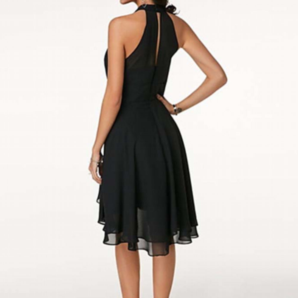 Kvinnor A-line Klänning Asymmetrisk Chiffon-5