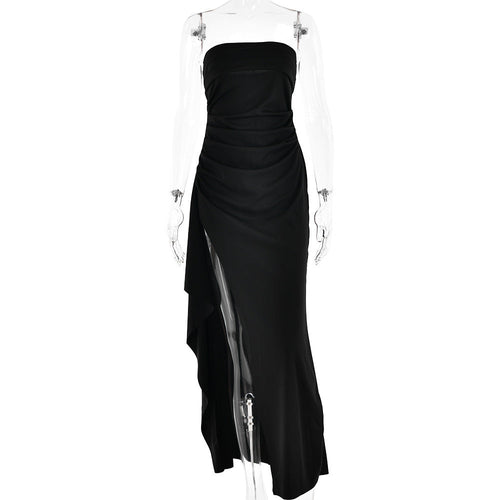 Kvinnors Aftonklänning Lång Off-Shoulder A-Linje Polyester-1