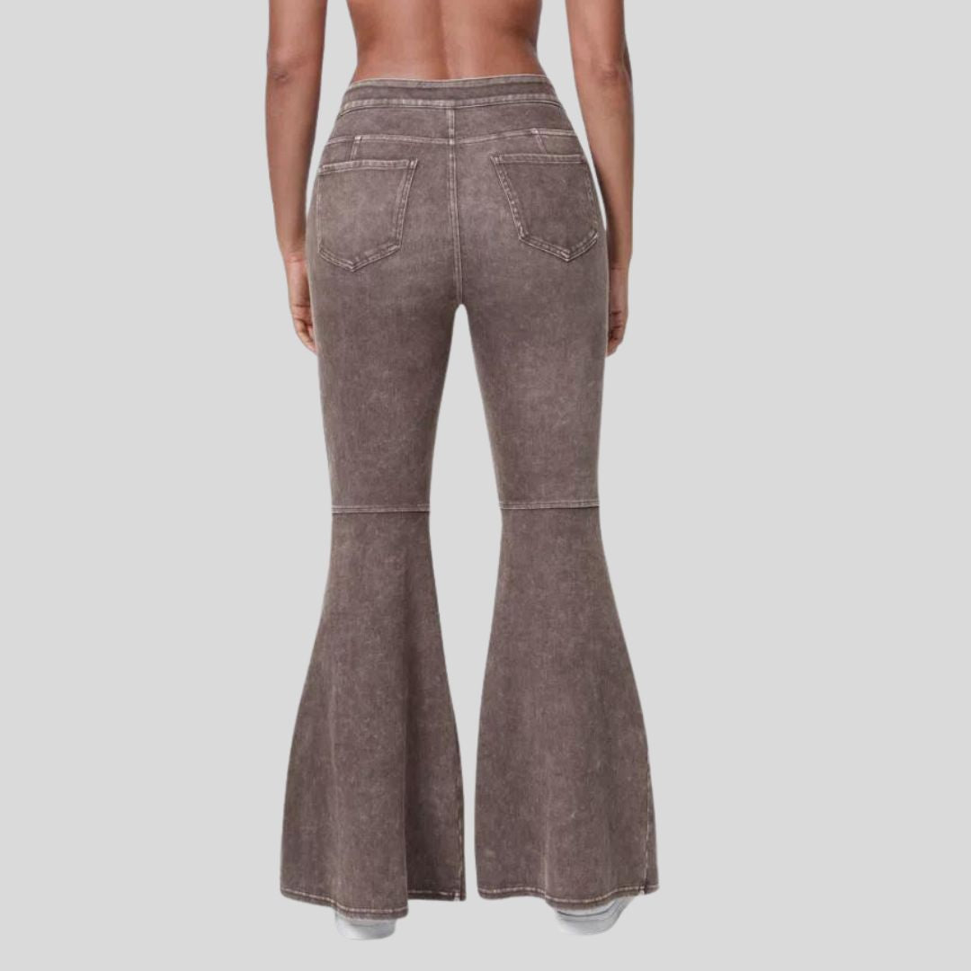 Damjeans Hög Midja Super Flare Stretch Denim-4