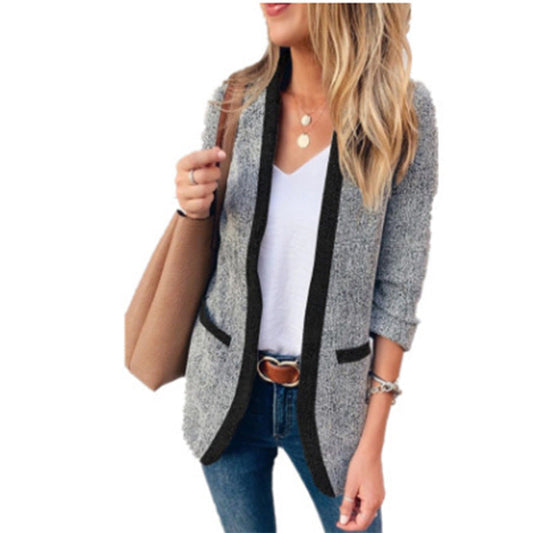 Herr Blazer Slim Fit Polyester Grå-1