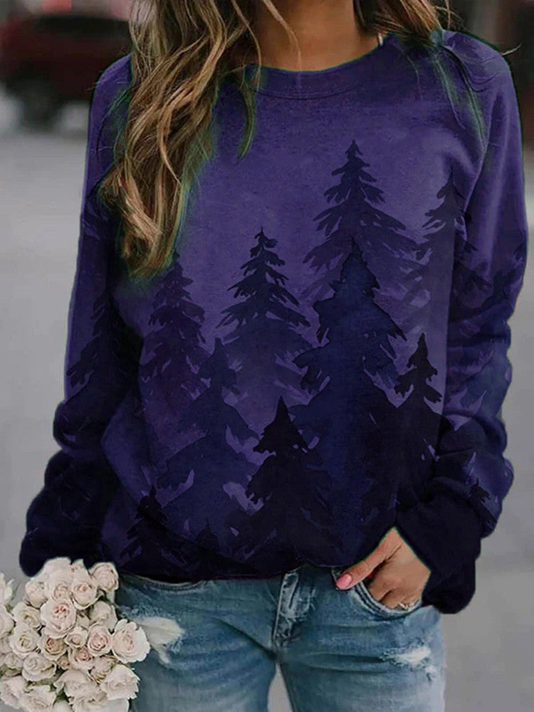 Lång Hoodie Dam Bekväm Bomull Unik Design-3