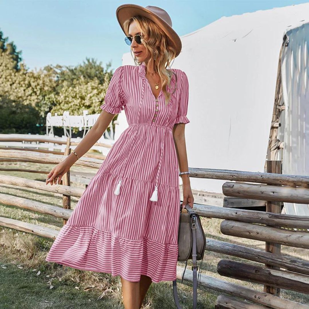 Variant image for Kvinna Midi Klänning Detaljer Polyester-16