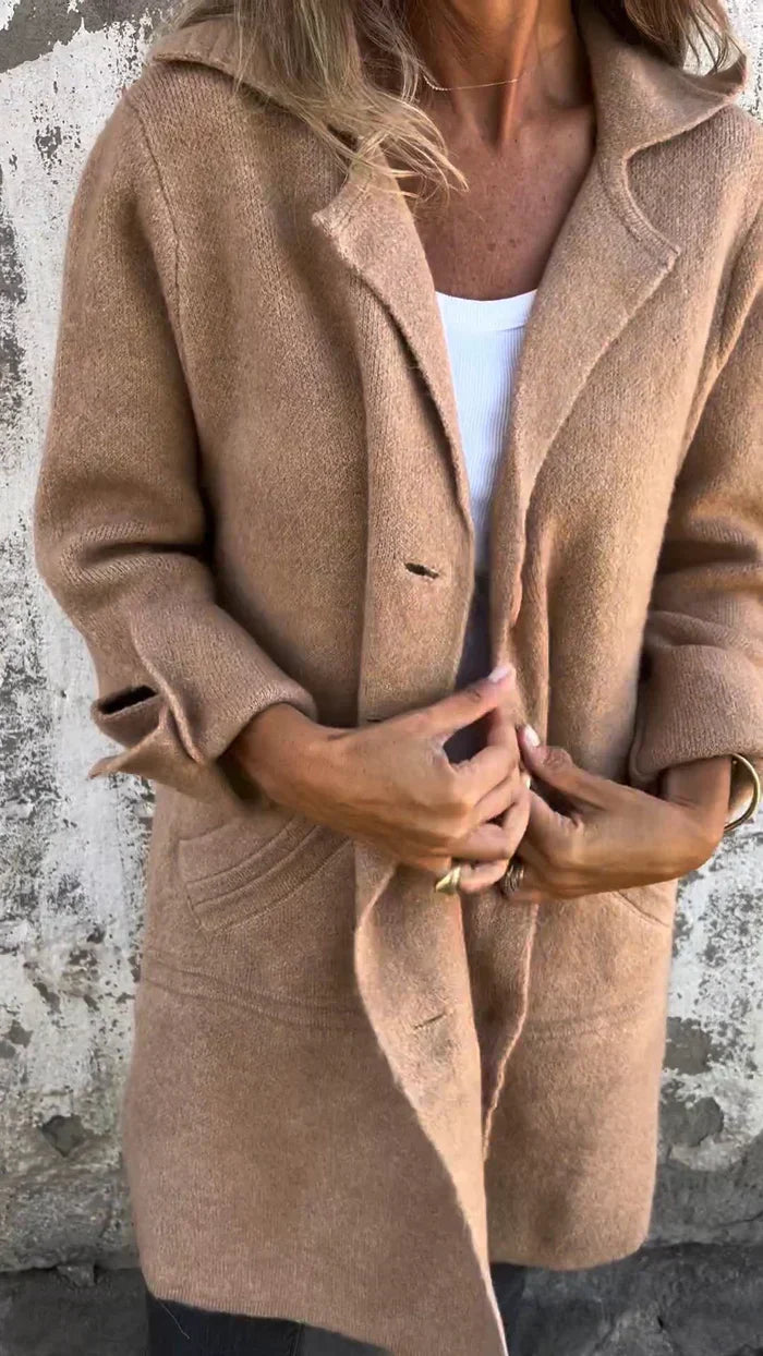 Dam Blazer Klassisk Design Andningsbart Tyg Med Fickor 10