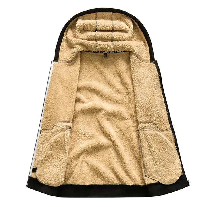 Herrar Huvtröja Dragkedja Fleece Polyester-6