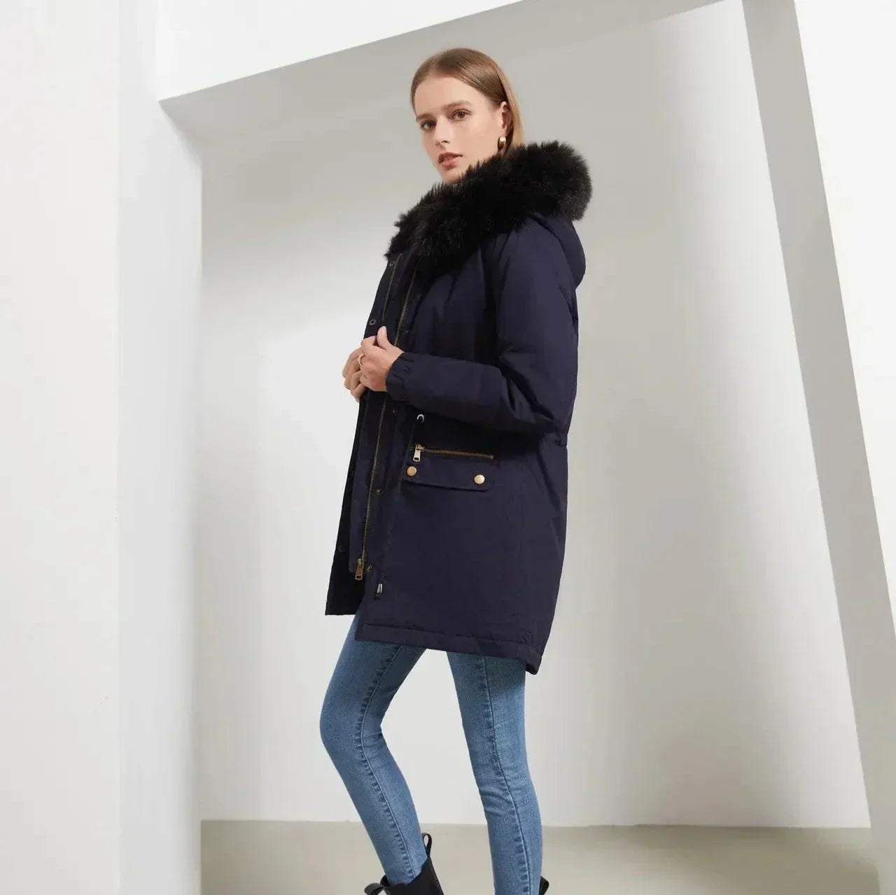 Damjacka Klassisk Bomull För Vardag Och Fest-2