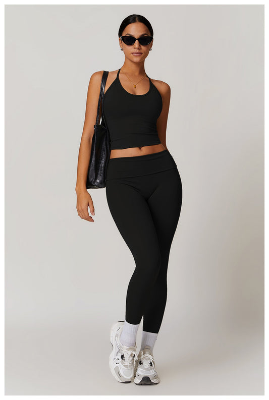 TrÀningsbyxor Dam Hög Midja Snabbtorkande Nylon-1