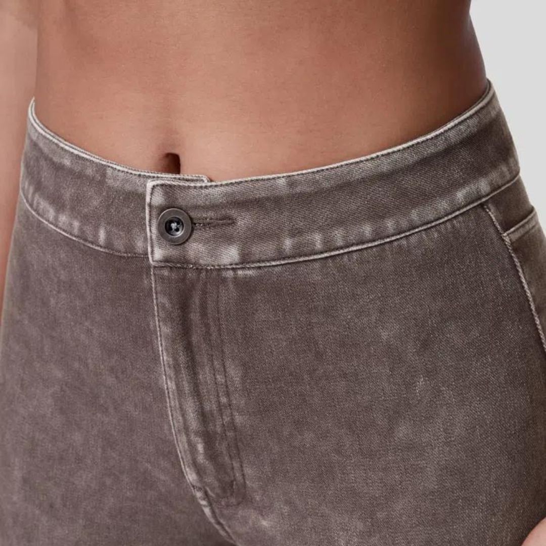Damjeans Hög Midja Super Flare Stretch Denim-5
