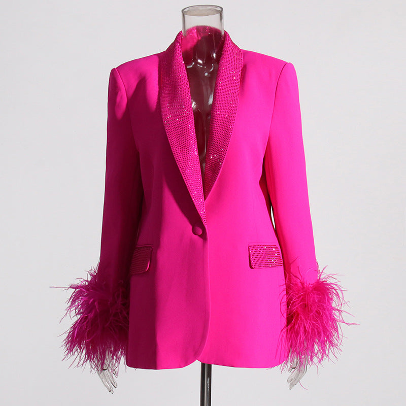 Kvinnors Kostym Elegant Polyester-5