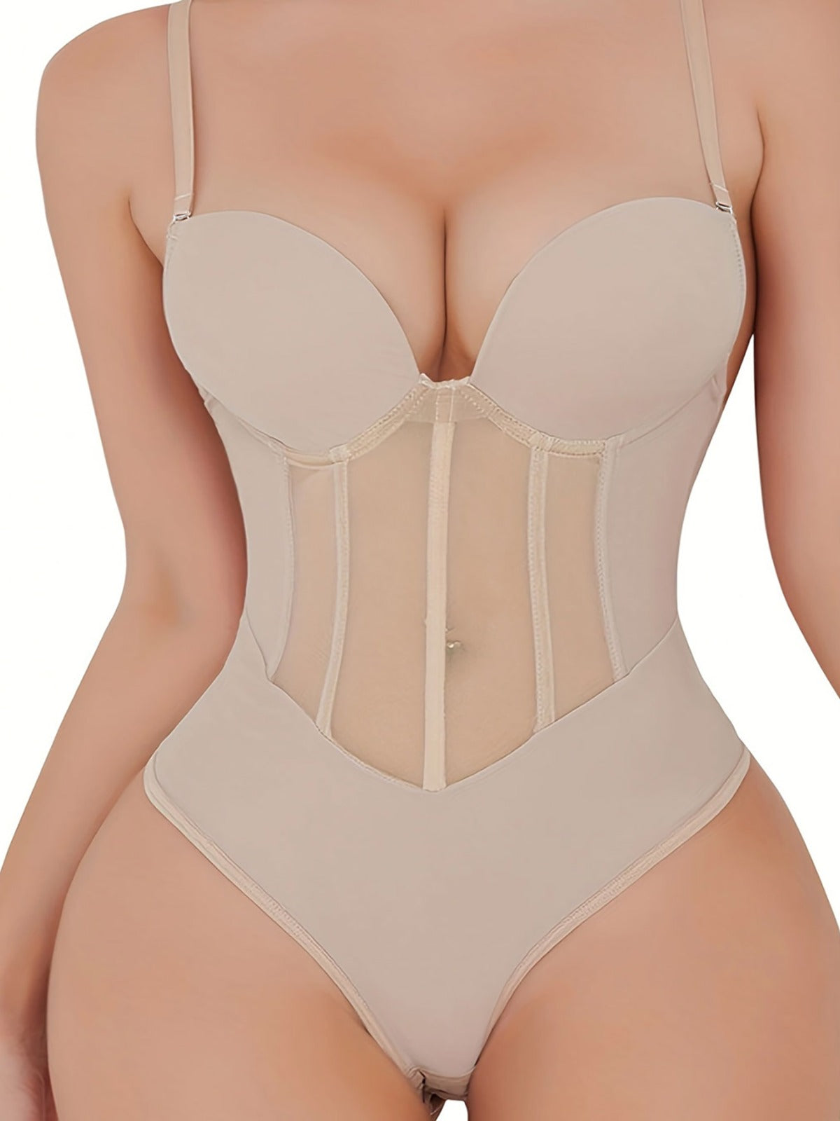 Bodysuit för Kvinnor med Vadderad Kopp och Justerbara Remmar – Meshdesign och Formande Passform 8