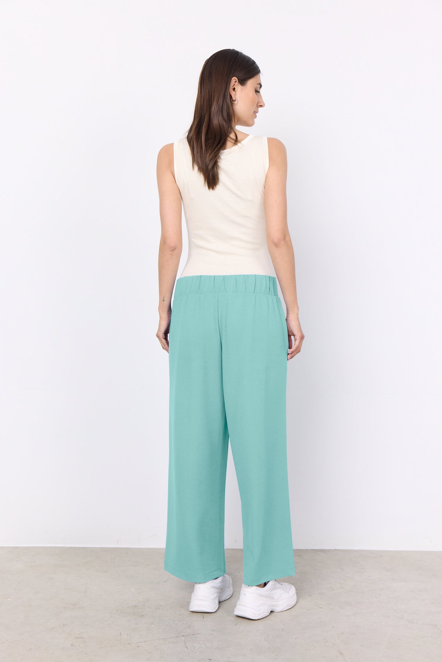 Dam Byxor med Resår i Midjan 7/8 Snygga Mjuk Återvunnen Polyester 6