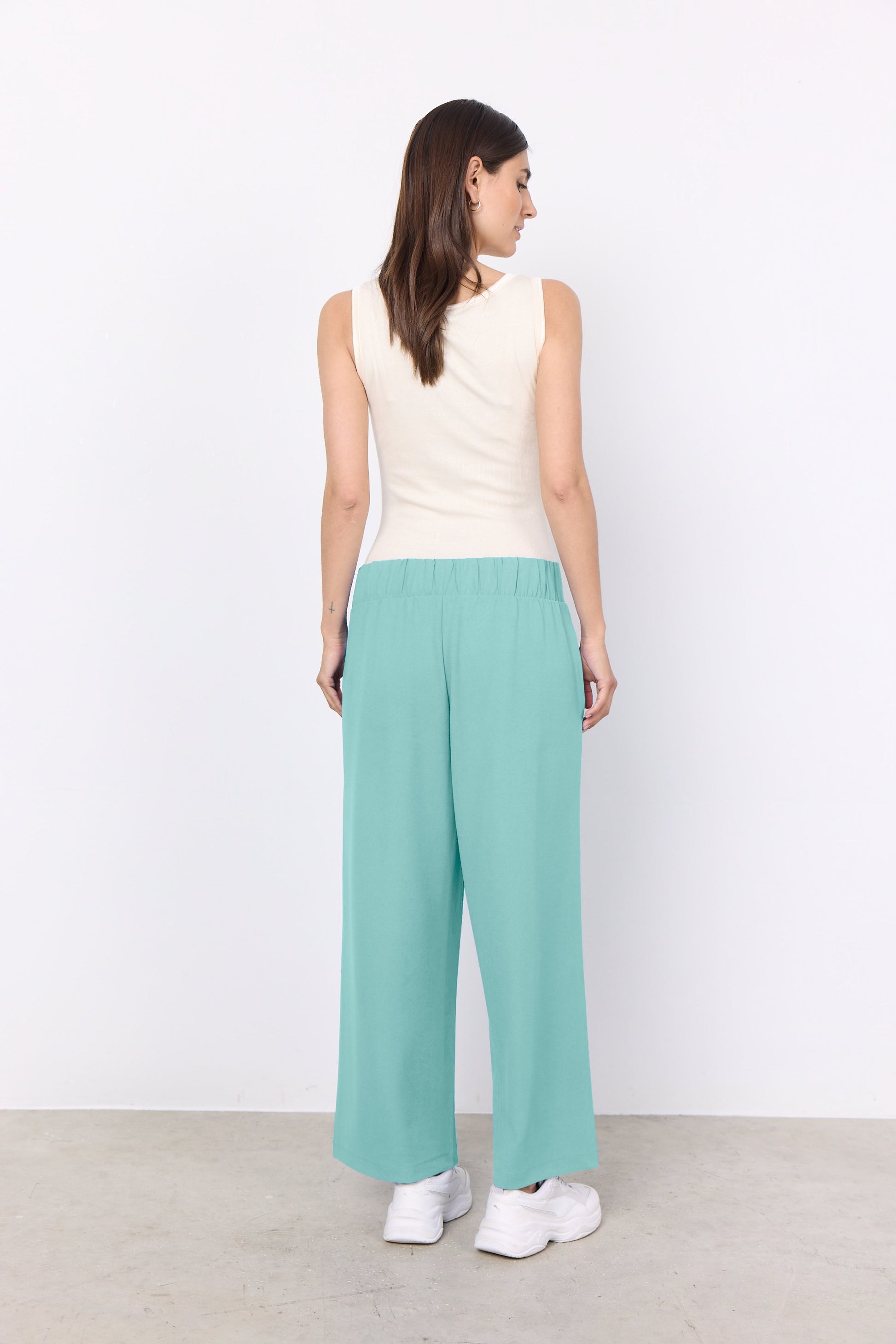 Dam Byxor med Resår i Midjan 7/8 Snygga Mjuk Återvunnen Polyester 6