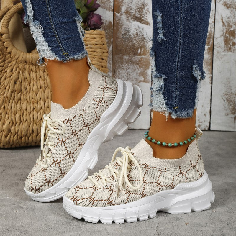 Variant image for Dam Sneakers Casual Andningsbar Mesh Komfortabel Design-9