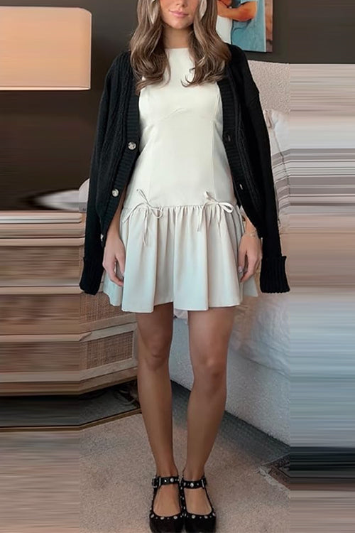 Variant image for Damernas Mini Klänning Ärmellös Rüschengördel Polyester Blandning-4