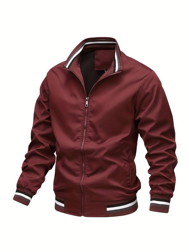 Variant image for Herrjacka Bomber Randig Polyester för Höst och Vår-19