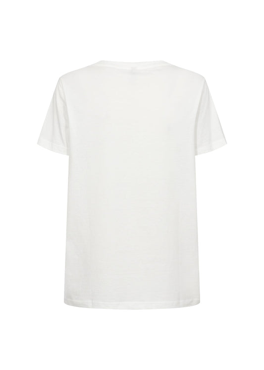 Dam T-shirt Broderad Ekologisk Bomull Normal Passform-1