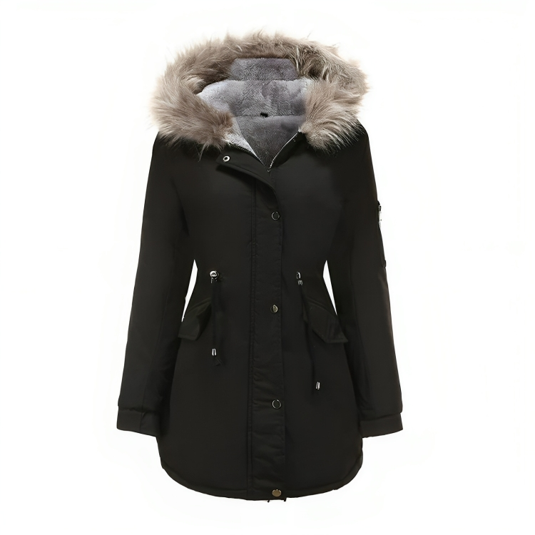 Dam Vinterjacka Elegant Polyester för Kalla Dagar 10