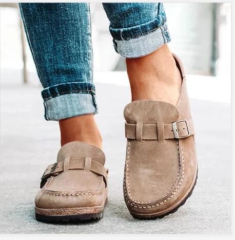 Dam Sandaler Casual Syntetiskt Läder med Bekväm PU-Sula-5