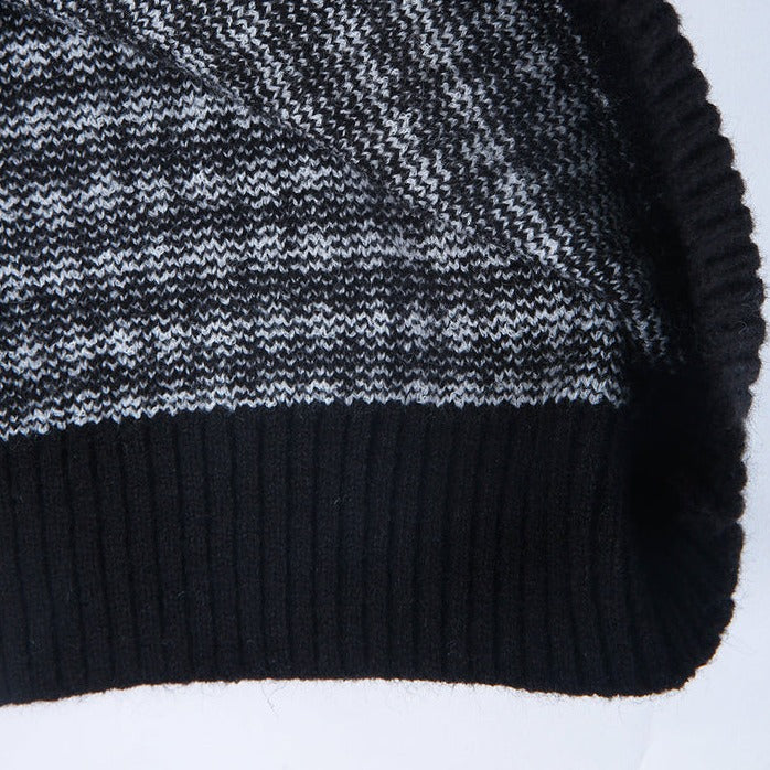Stickad Dam Tröja Rutigt Mönster Bekvämt Material-6